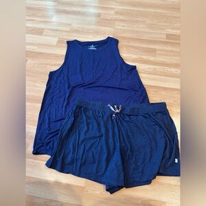 Navy Blue Tank Top and Shorts‎ Pajamas -5/25